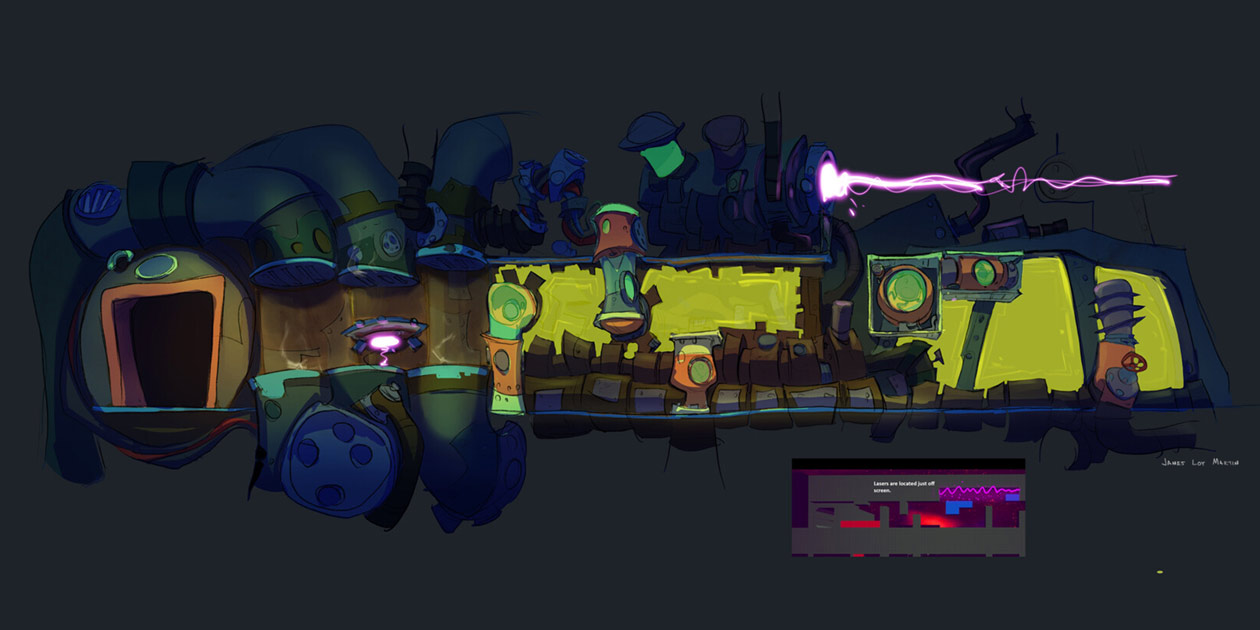 Oxide Ship Engine Duct Art from Crash Bandicoot 4: It's About Time