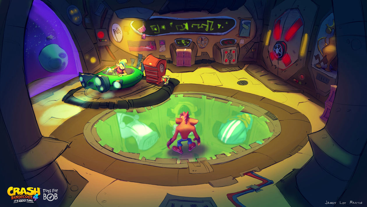 Oxide Ship Garage Art from Crash Bandicoot 4: It's About Time
