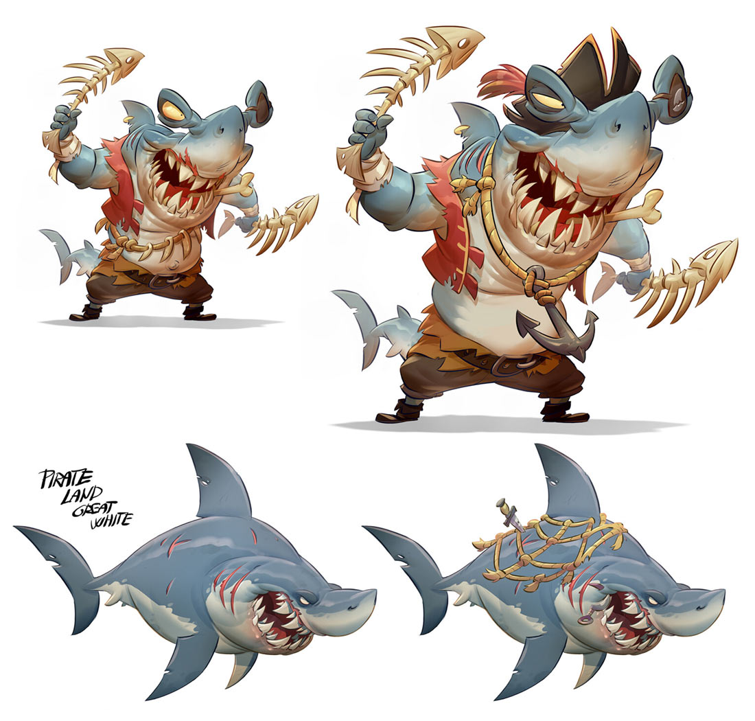 Pirate Sharks Art from Crash Bandicoot 4: It's About Time