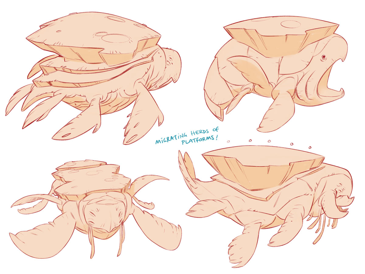 Sky Turtle Platforms Art from Crash Bandicoot 4: It's About Time
