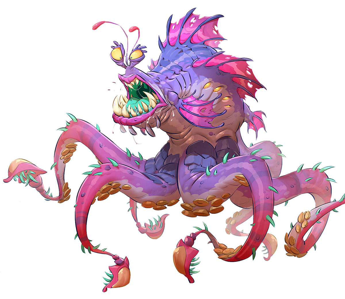 Squid Creature Art from Crash Bandicoot 4: It's About Time