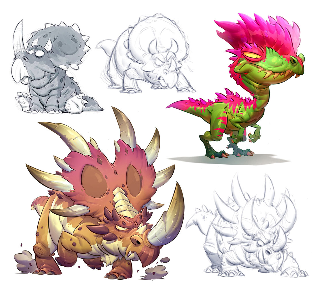 Styracosaurus Art from Crash Bandicoot 4: It's About Time