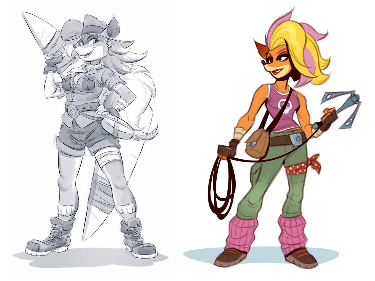 Tawna Early Designs from Crash Bandicoot 4: It's About Time