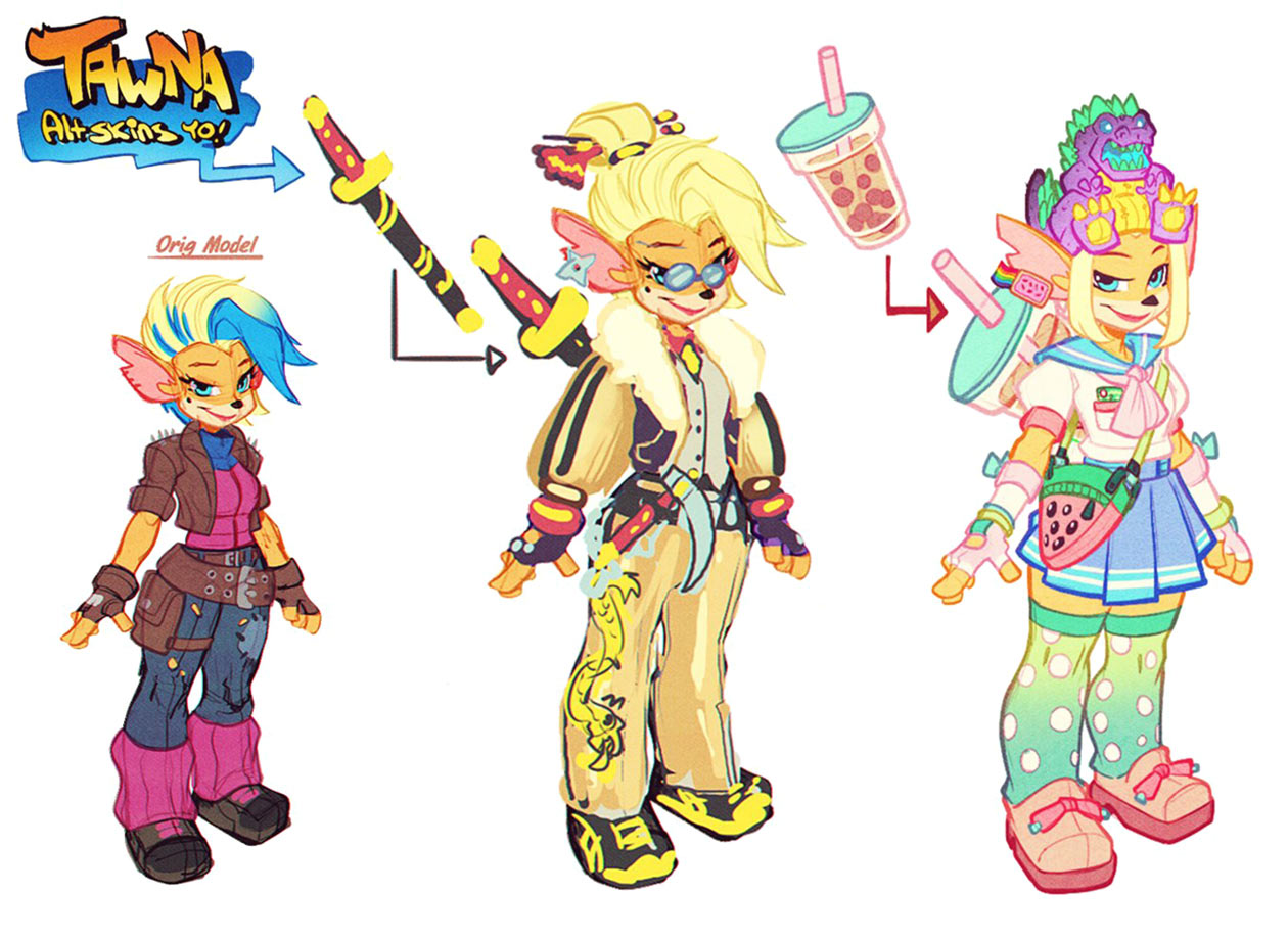 Tawna Skins Art from Crash Bandicoot 4: It's About Time