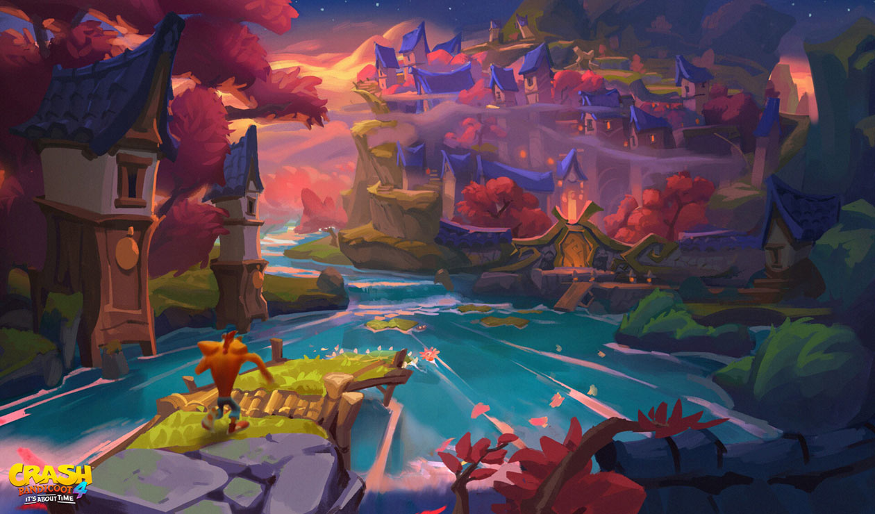Temple River Art from Crash Bandicoot 4: It's About Time