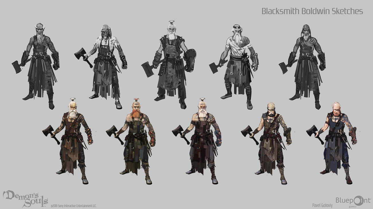 Blacksmith Boldwin Sketches from Demon's Souls (2020)