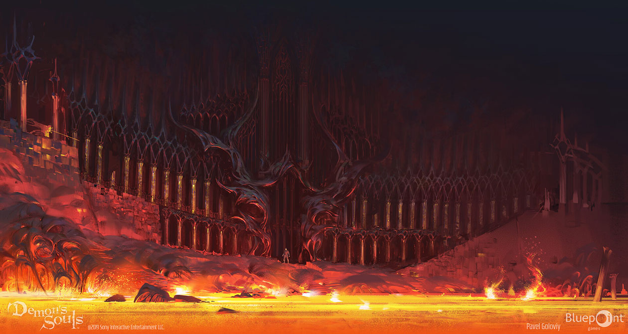 Dragon God Chamber Art from Demon's Souls (2020)