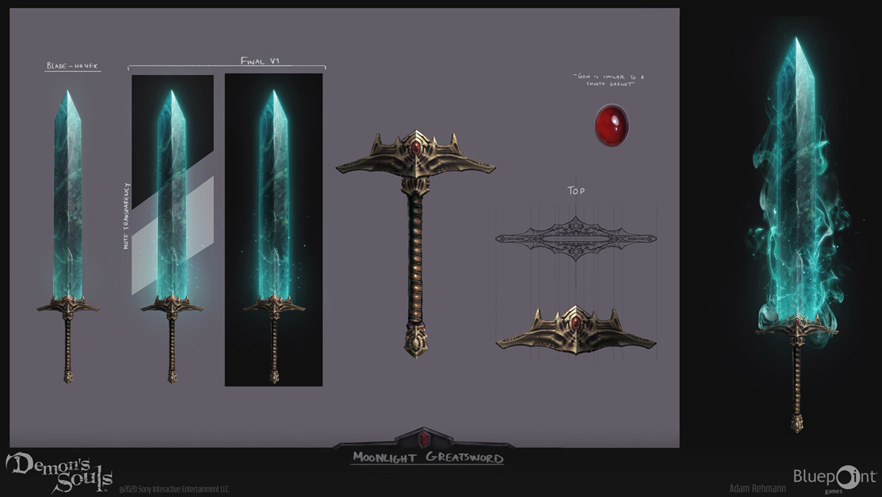 Large Sword of Moonlight Art from Demon's Souls (2020)