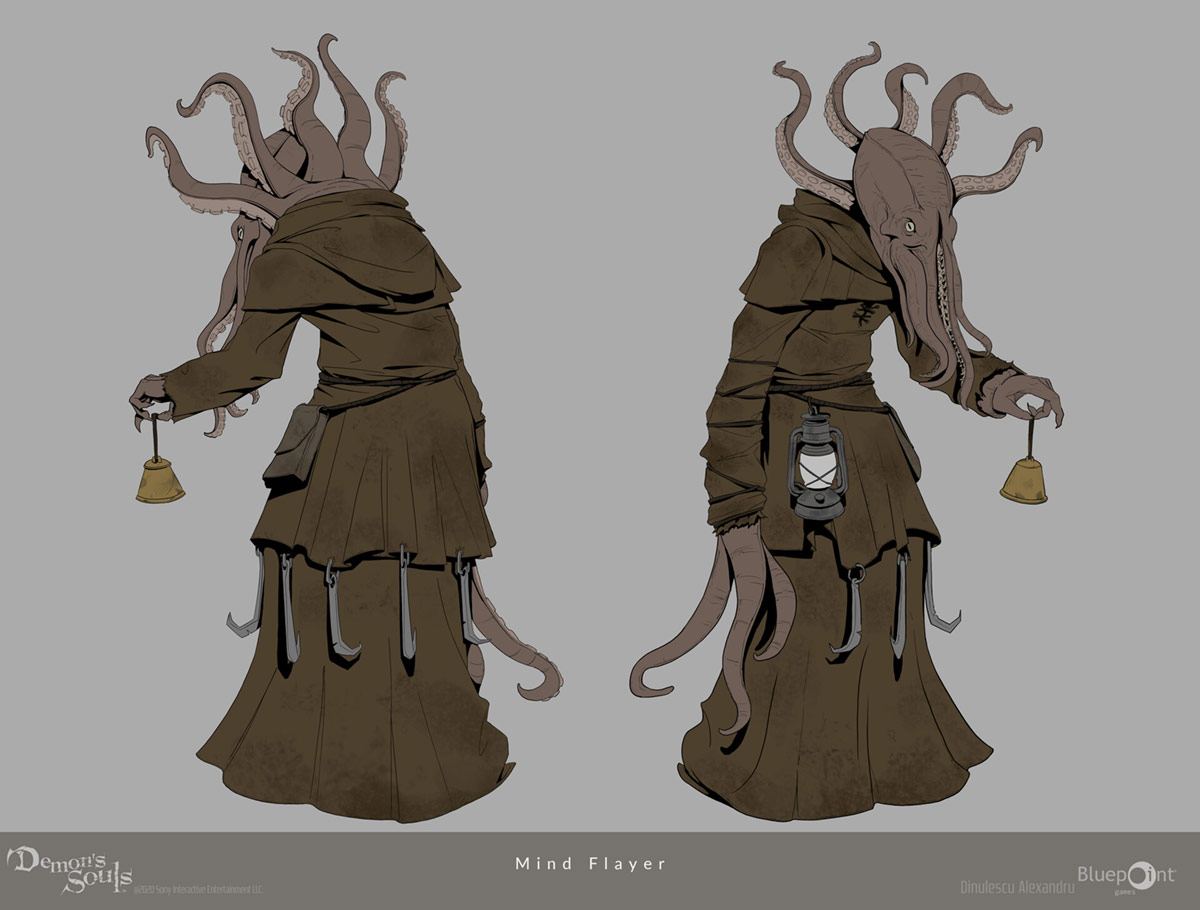 Mind Flayer Art from Demon's Souls (2020)