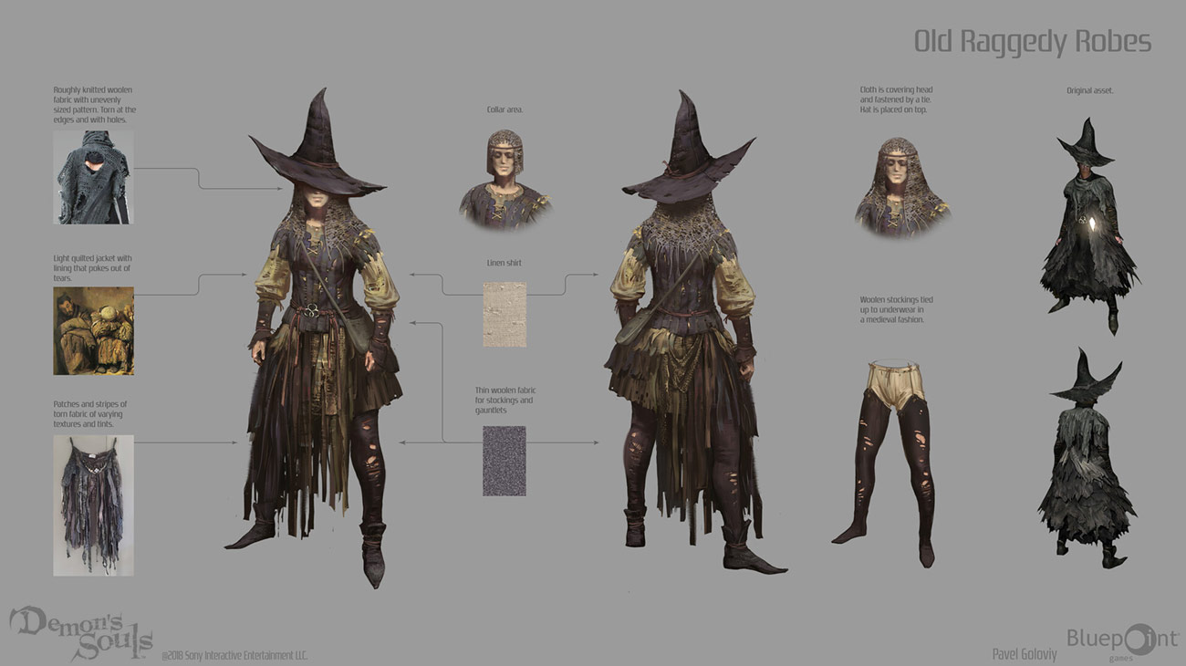 Old Raggedy Robes Art from Demon's Souls (2020)
