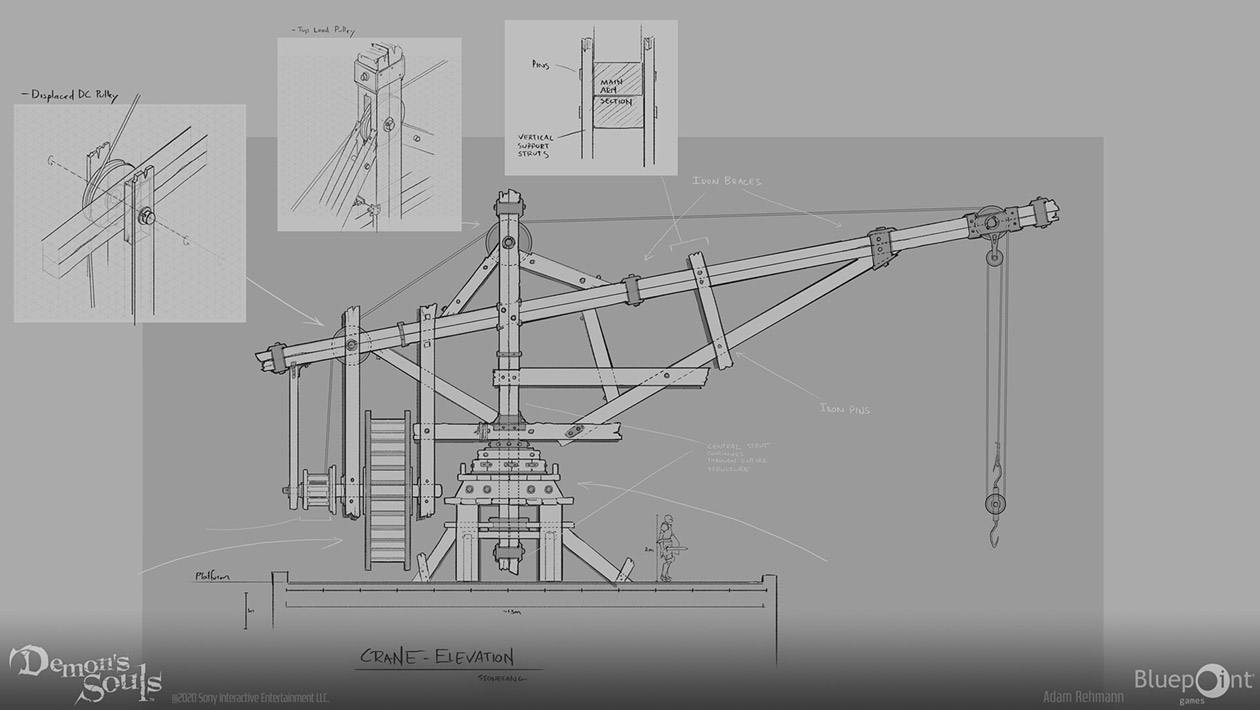 Stonefang Crane Sketch from Demon's Souls (2020)