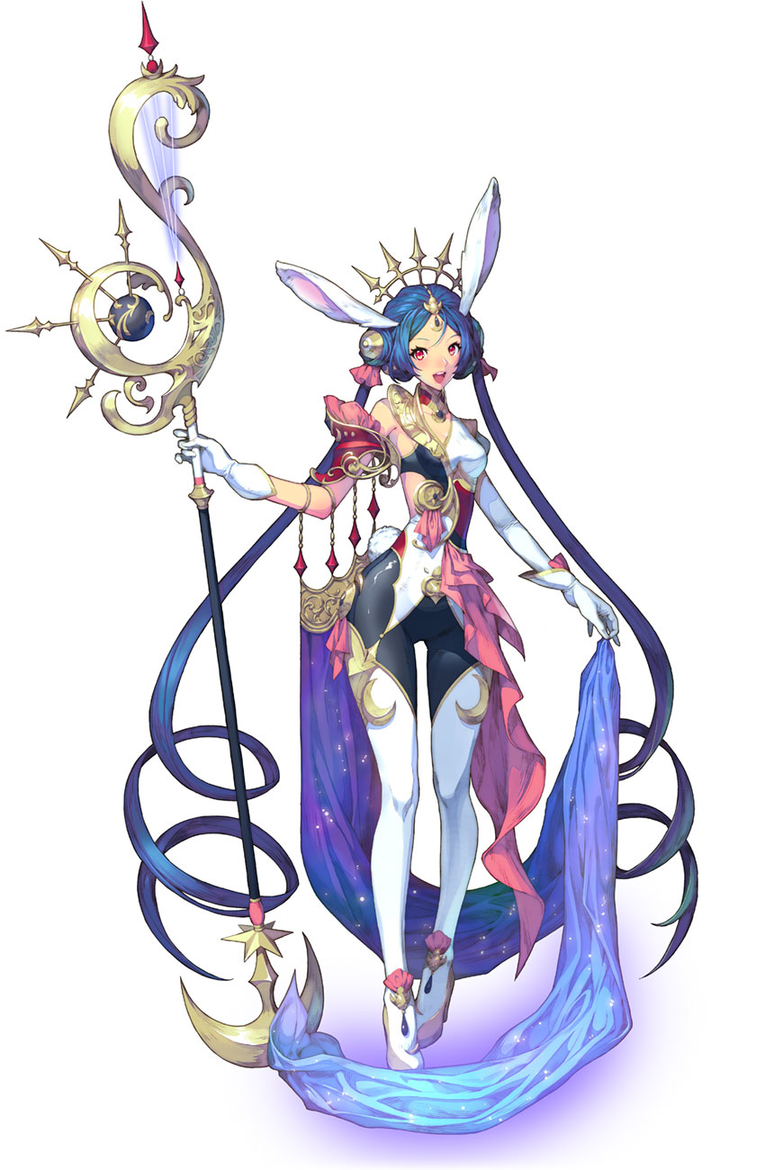 Leger, Priestess of Moonlight Art from Exos Heroes