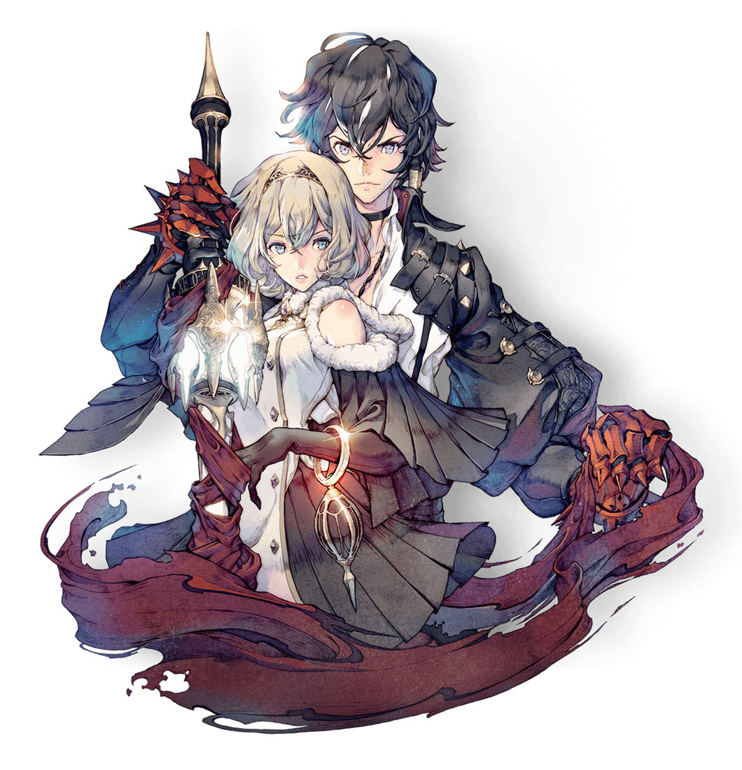 Zeon and Iris Main Visual Art from Exos Heroes