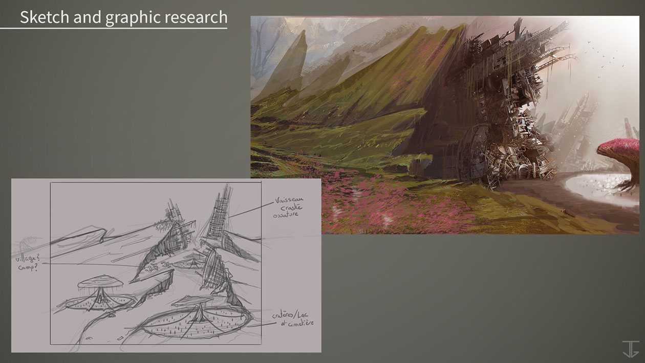 Spaceship Cemetery Art from Edge of Eternity
