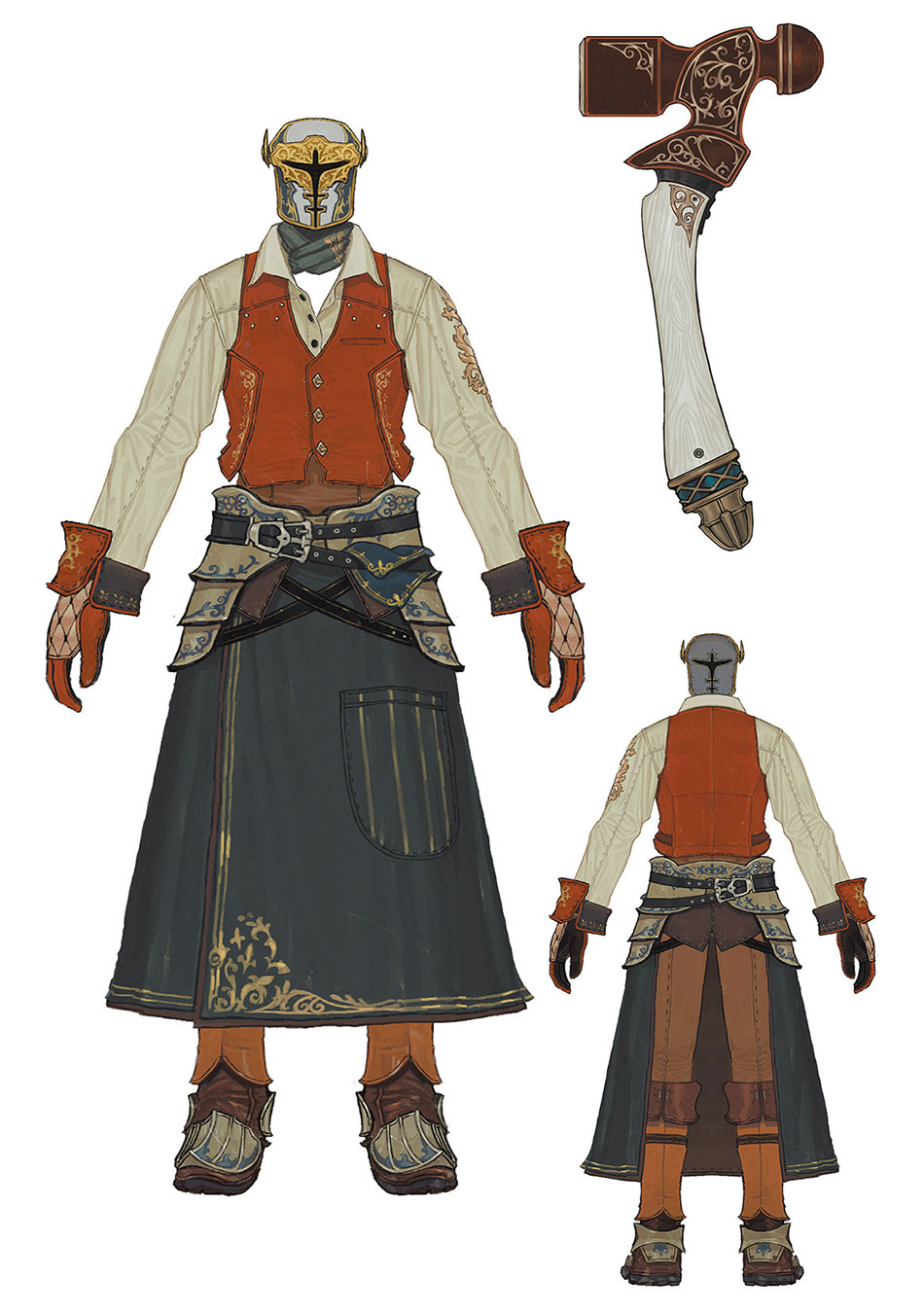 Hammersoph's Attire Art from Final Fantasy XIV: Endwalker