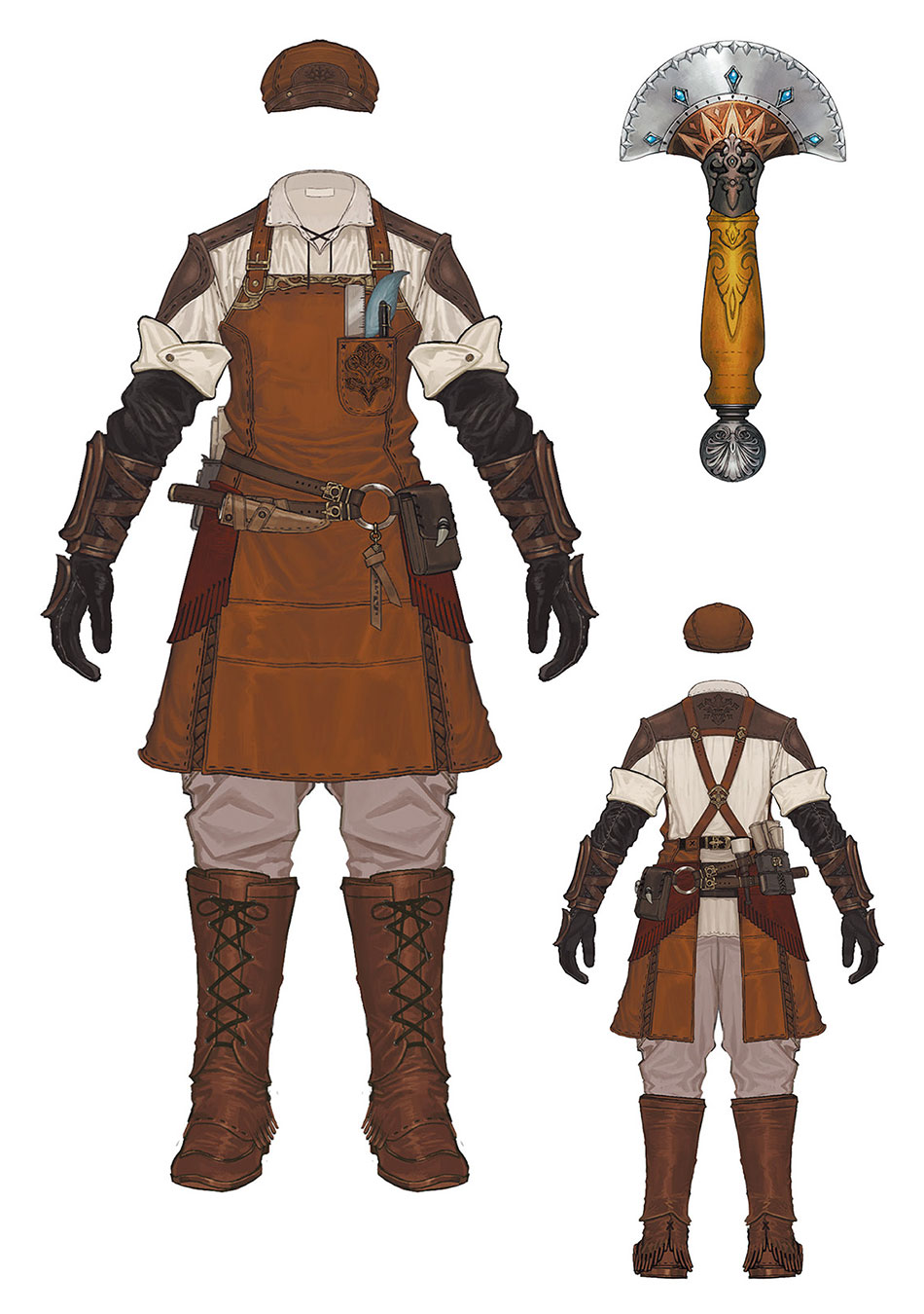 Hidesoph's Attire Art from Final Fantasy XIV: Endwalker