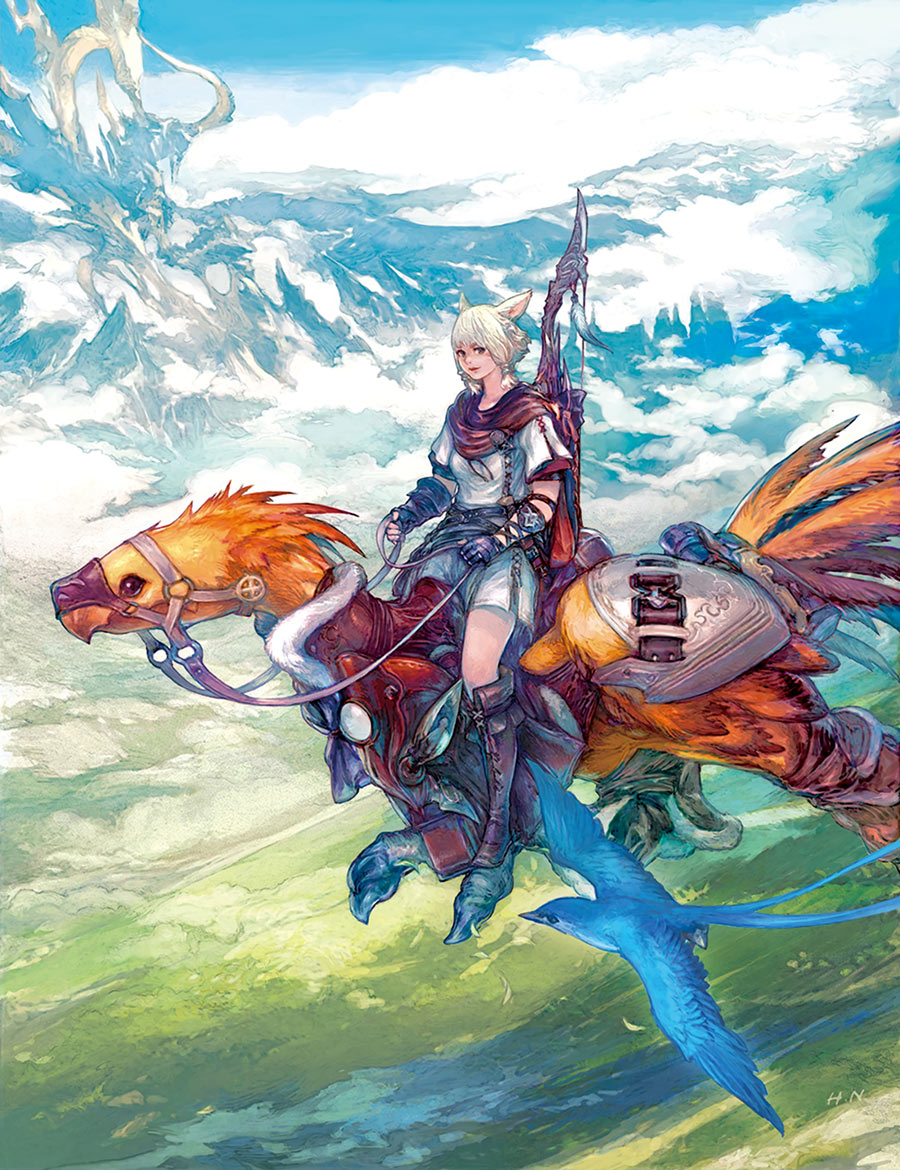 Illustration Magazine Cover by Hiroyuki Nagamine from Final Fantasy XIV: Endwalker