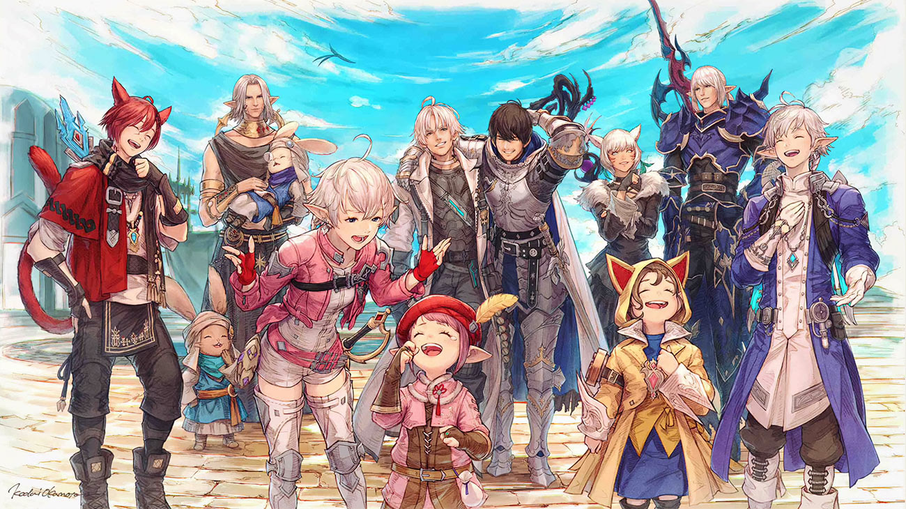 Japan Fanfest Welcome Home Art by Kodai Okamoto from Final Fantasy XIV: Endwalker