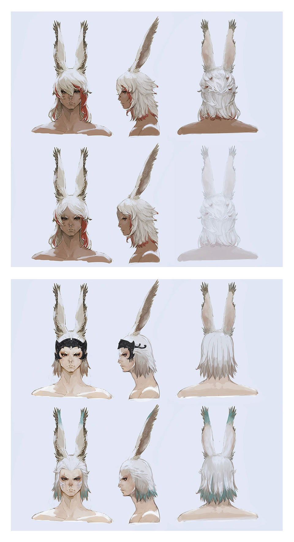 Male Viera Hairstyles Art from Final Fantasy XIV: Endwalker