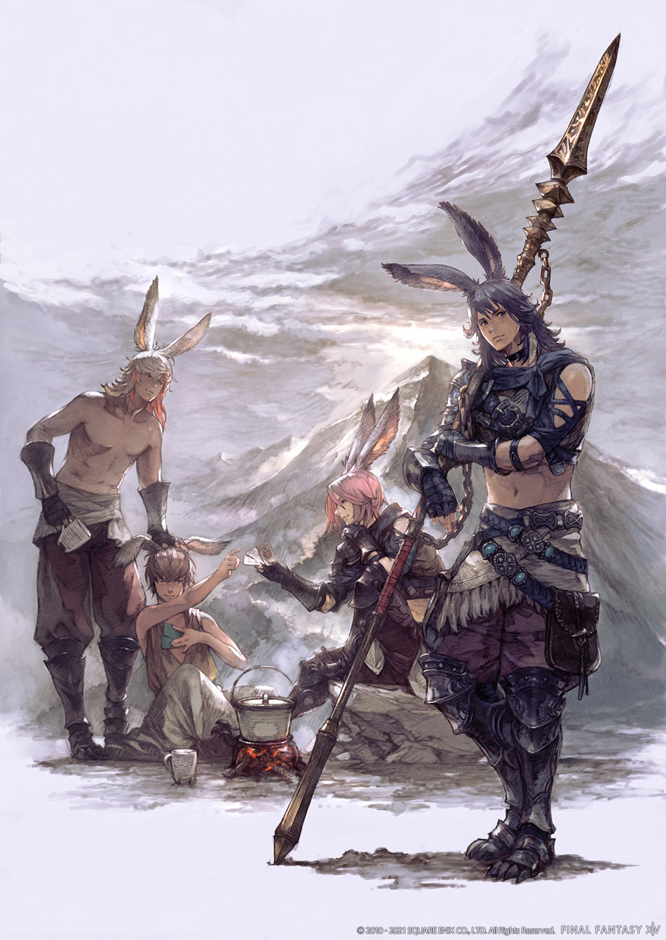 Male Viera Illustration from Final Fantasy XIV: Endwalker