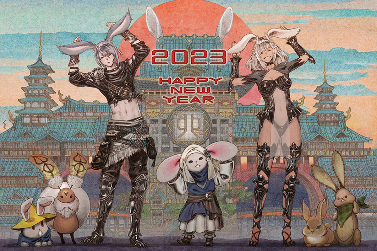 New Year 2023 Art by Rokuma Saito from Final Fantasy XIV: Endwalker