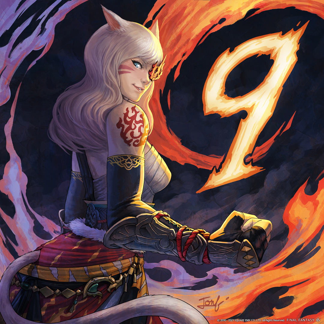 Release Countdown 9 Days Art from Final Fantasy XIV: Endwalker
