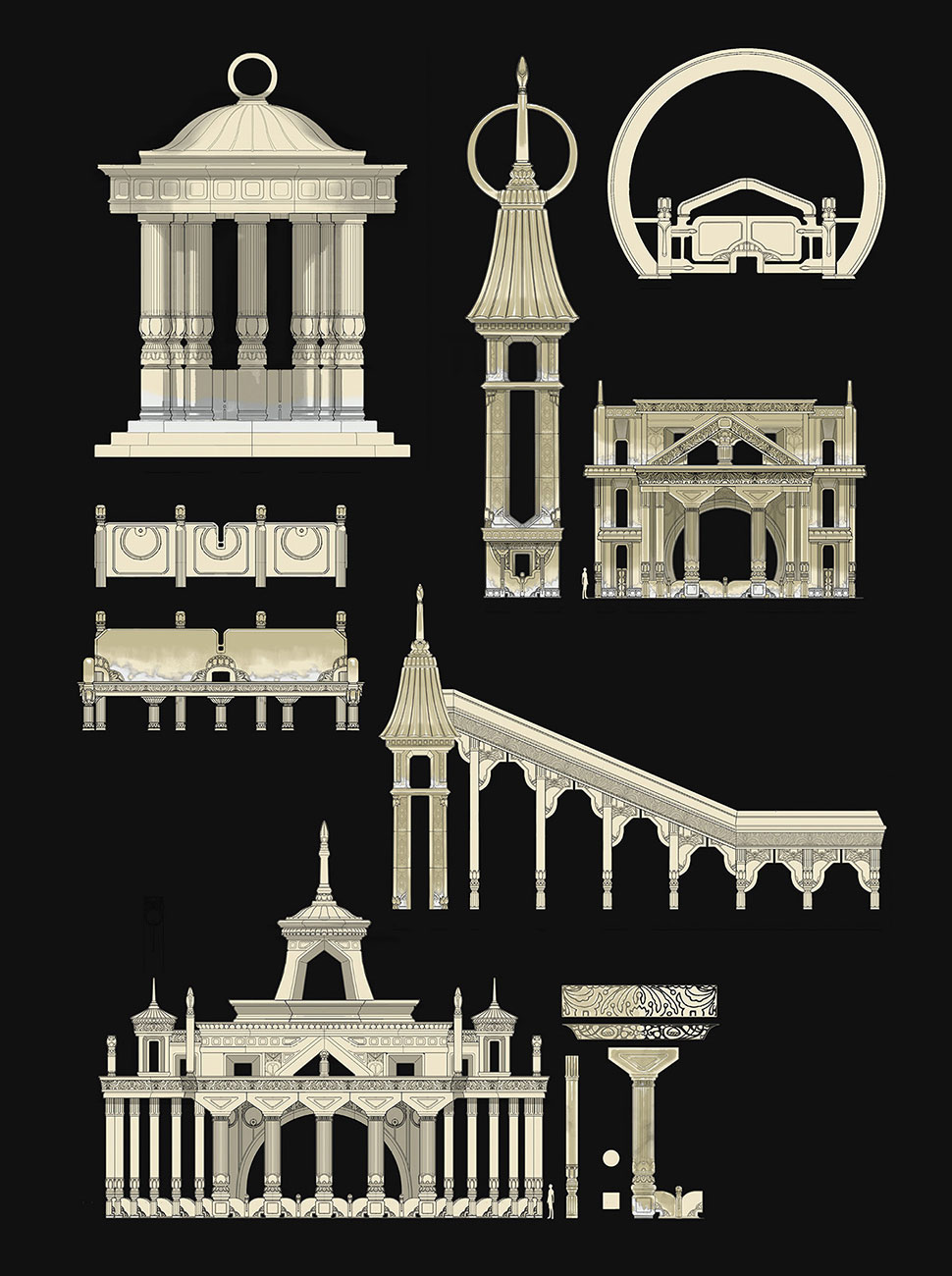 The Dead Ends Architecture Art from Final Fantasy XIV: Endwalker