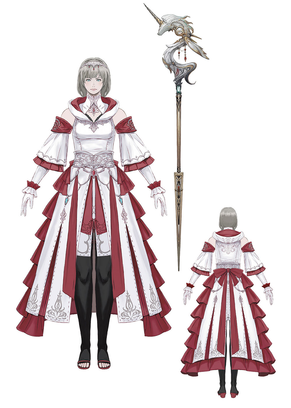 Theophany Attire and Xoanon (Female) Art from Final Fantasy XIV: Endwalker