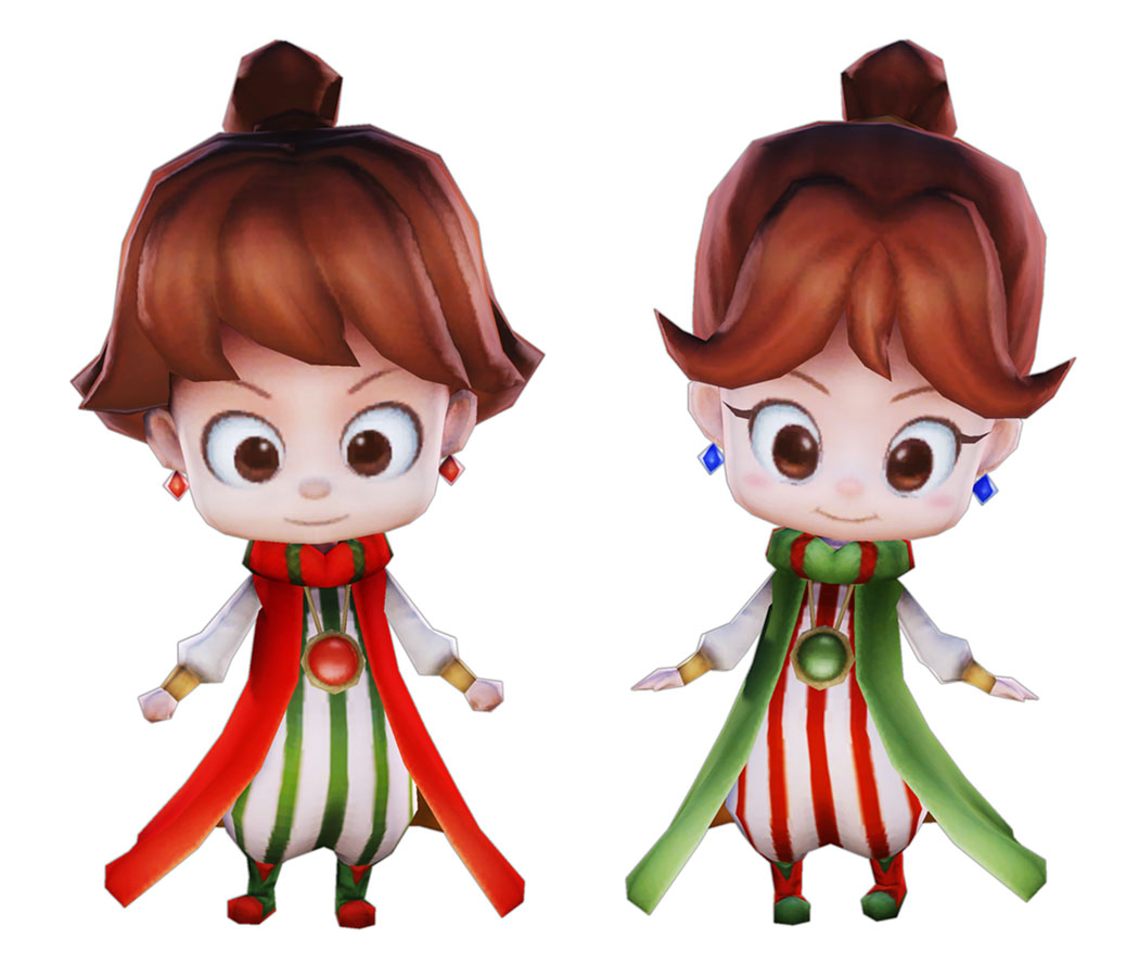 Wind-up Palom and Porom Minions Art from Final Fantasy XIV: Endwalker