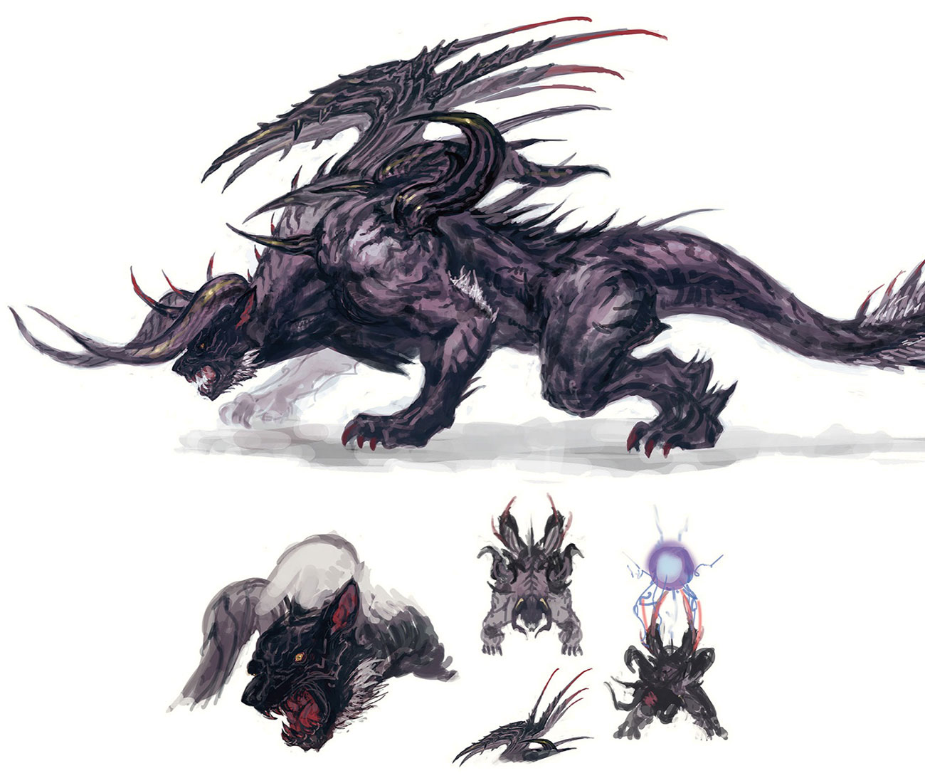 Behemoth Concept Art from Final Fantasy XVI