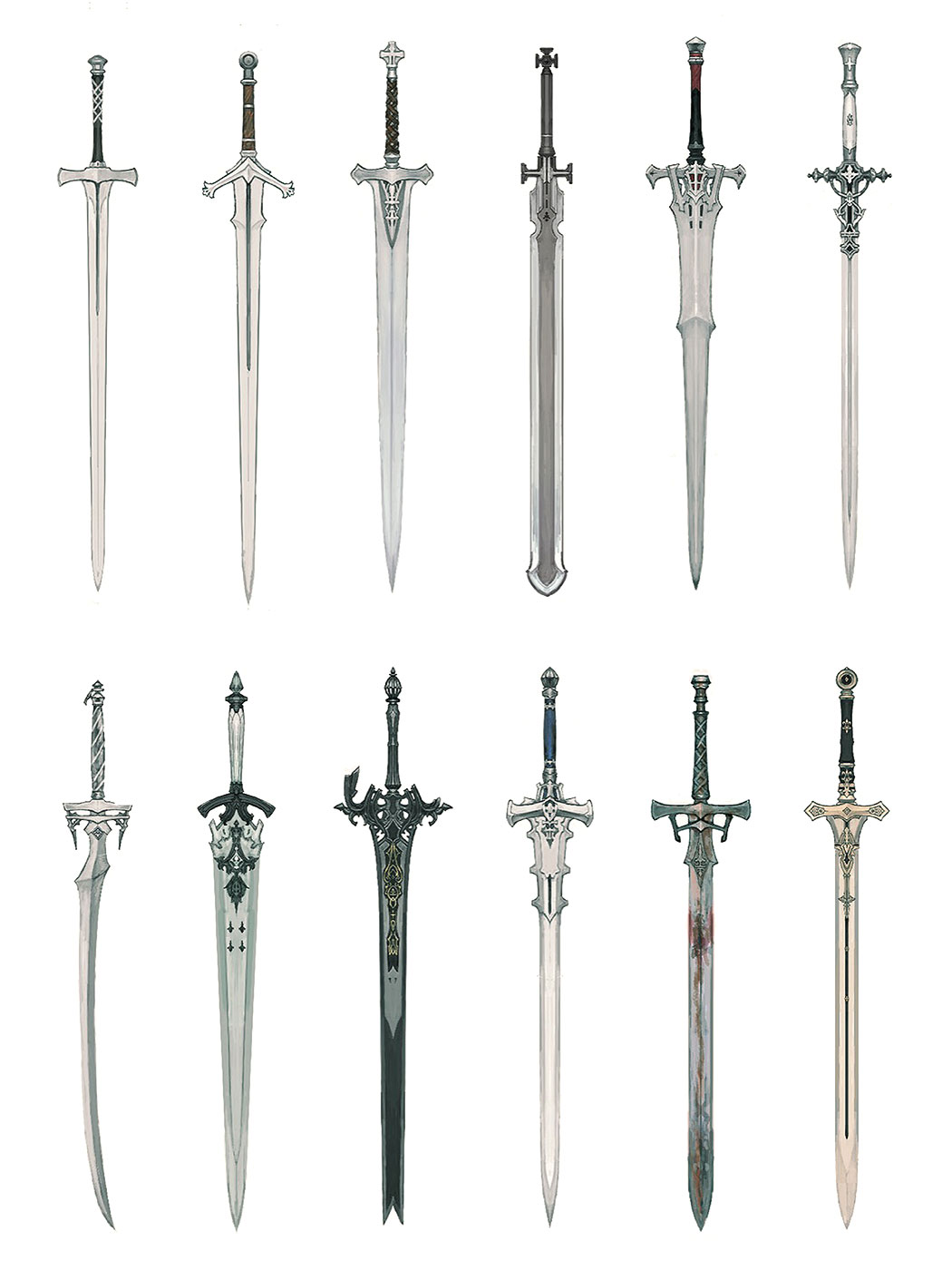 Clive's Swords Concept Art from Final Fantasy XVI