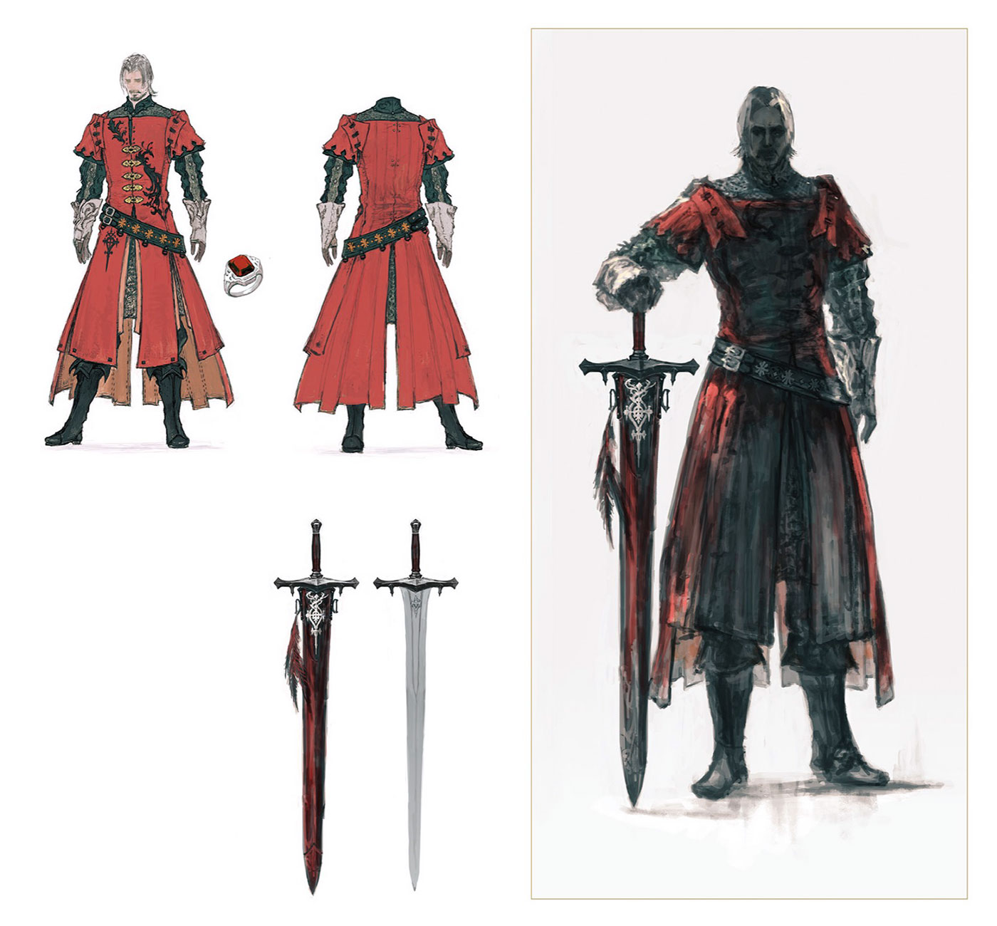 Elwin Rosfield Concept Art from Final Fantasy XVI