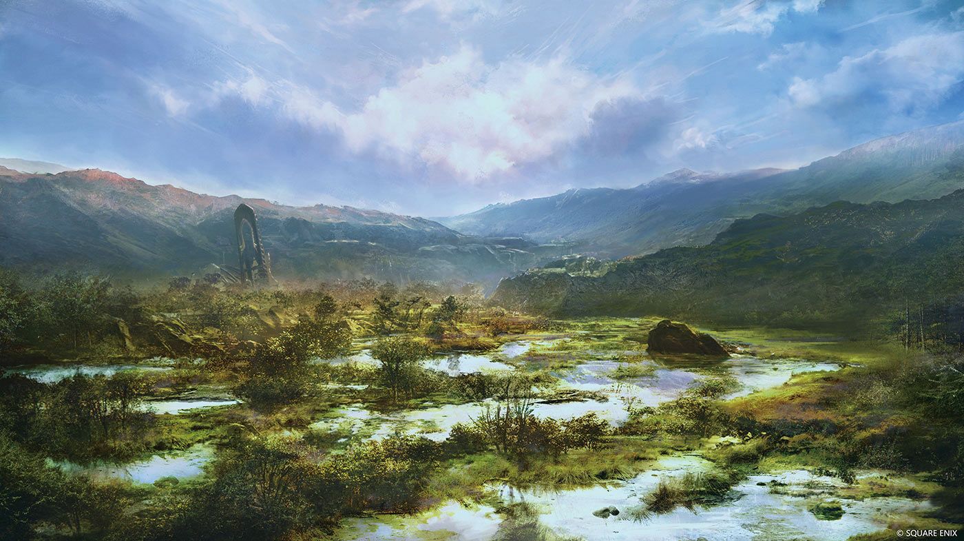 Grand Duchy of Rosaria Marshland Art from Final Fantasy XVI