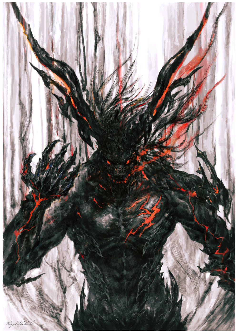 Ifrit Portrait Art from Final Fantasy XVI