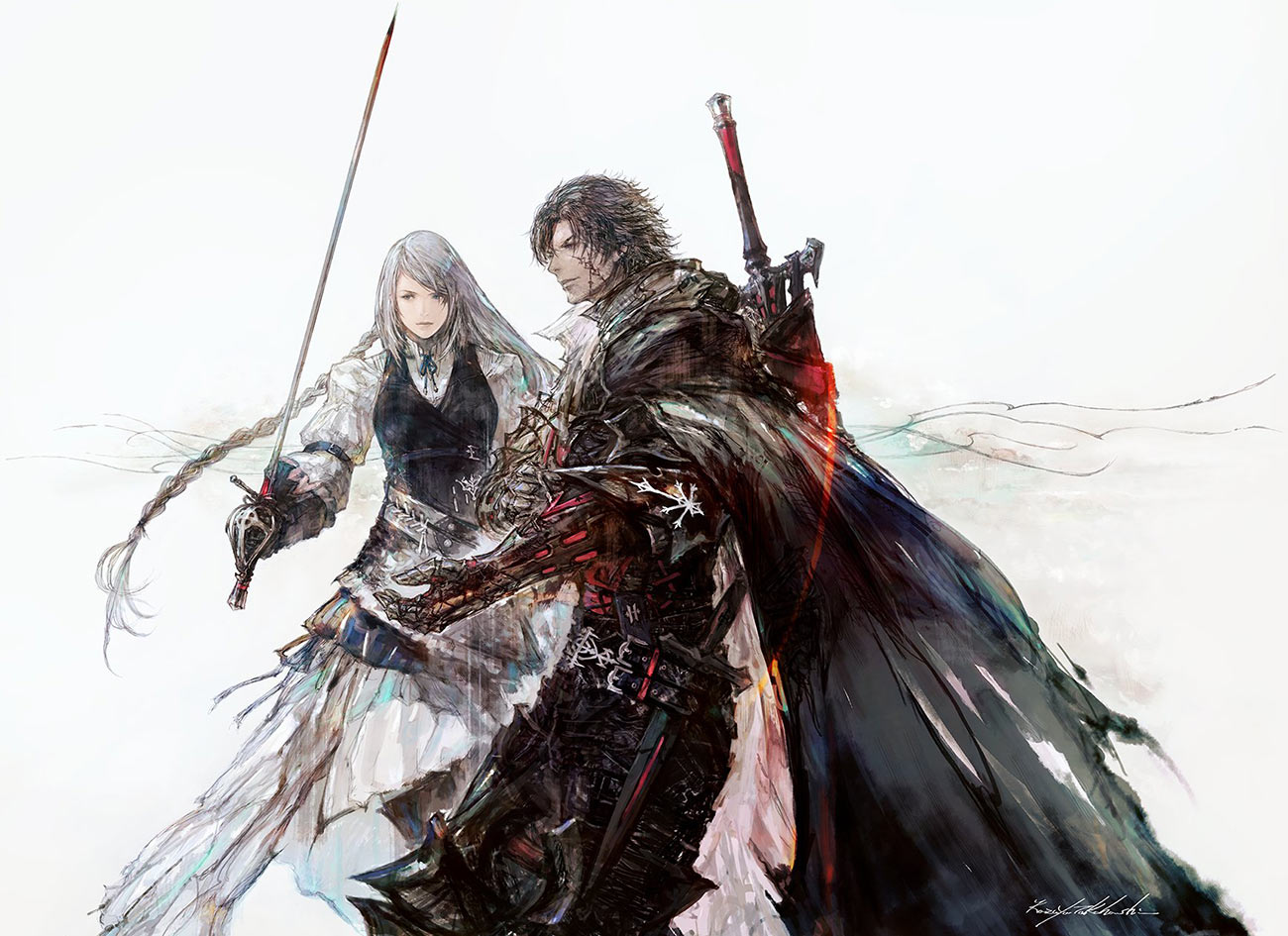 Jill and Clive Illustration from Final Fantasy XVI
