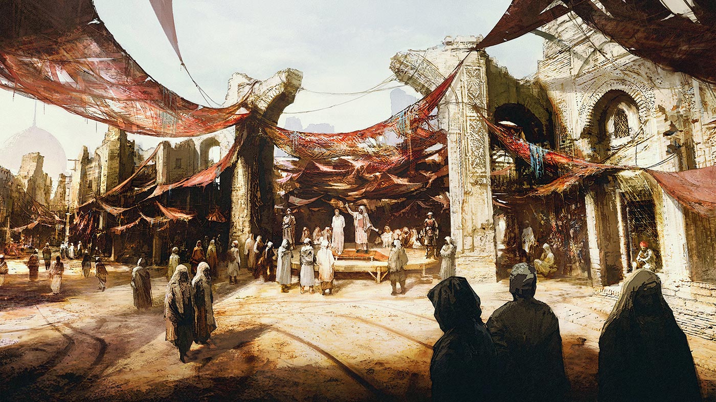 Kostnice Refugee Quarter Art from Final Fantasy XVI