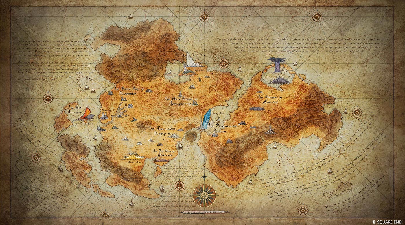 Map of Valisthea Art from Final Fantasy XVI