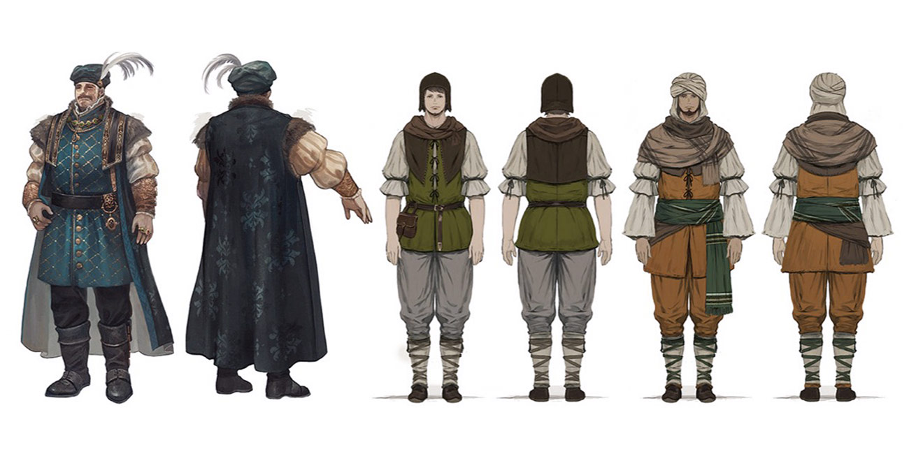 Merchants Concept Art from Final Fantasy XVI