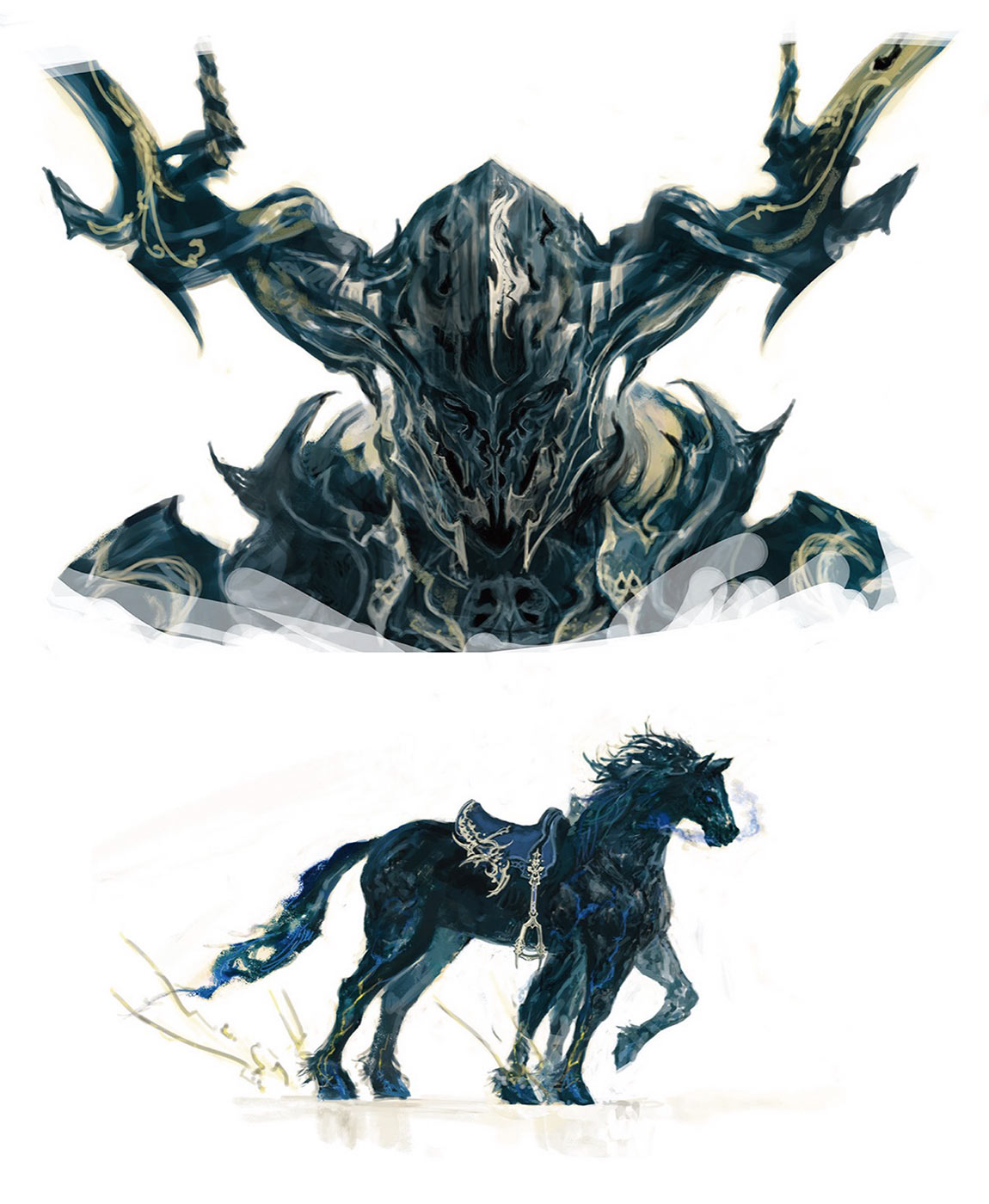 Odin Concept Art from Final Fantasy XVI
