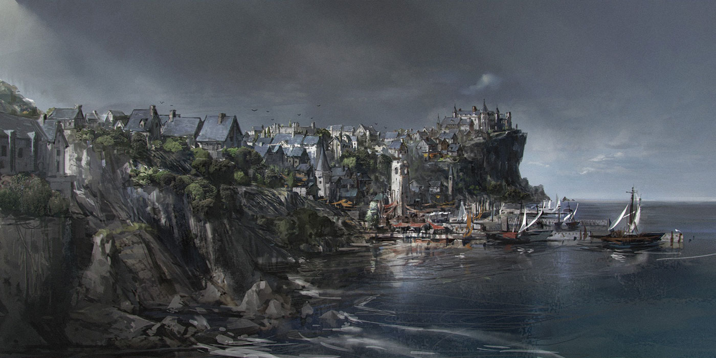 Port Isolde Concept Art from Final Fantasy XVI