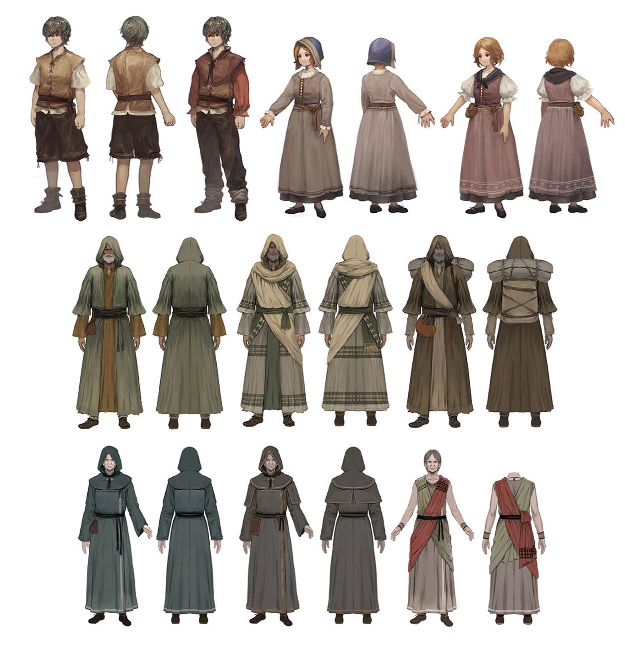 Townspeople Concept Artwork from Final Fantasy XVI