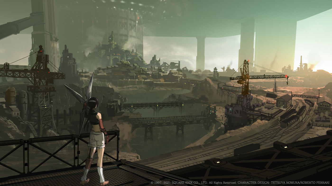 Sector 7 Outer Area Art from Final Fantasy VII Remake Intergrade