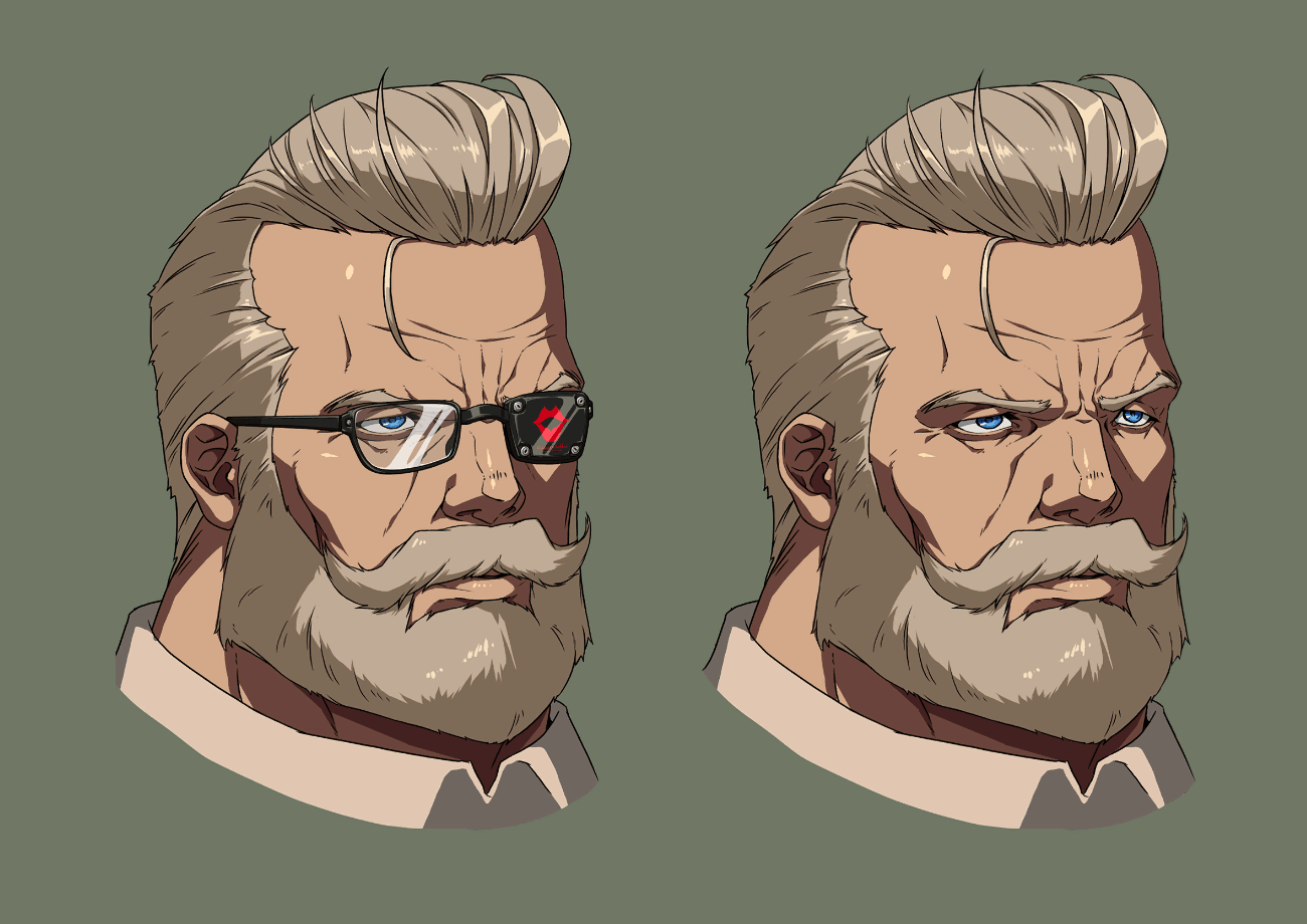 Goldlewis Dickinson Head Concept Art from Guilty Gear -Strive-