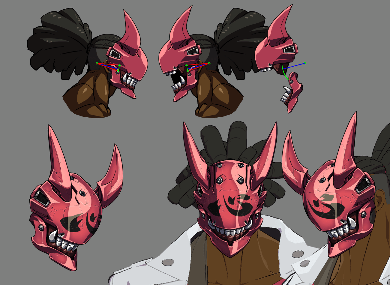 Nagoriyuki Head Concept Art from Guilty Gear -Strive-