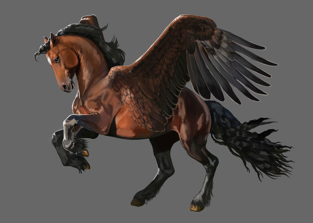 Brown Pegasus Horse Art from Immortals Fenyx Rising