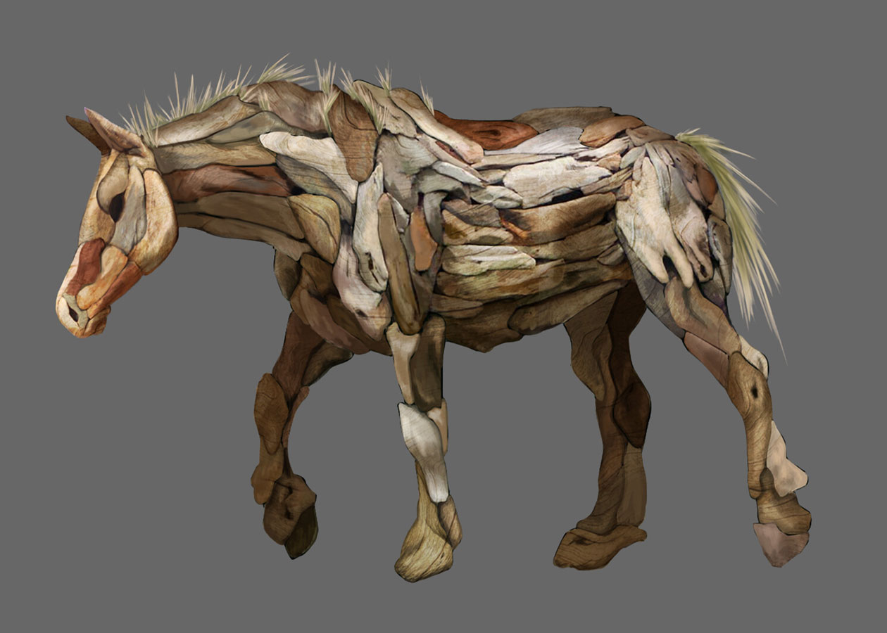 Driftwood Horse Art from Immortals Fenyx Rising