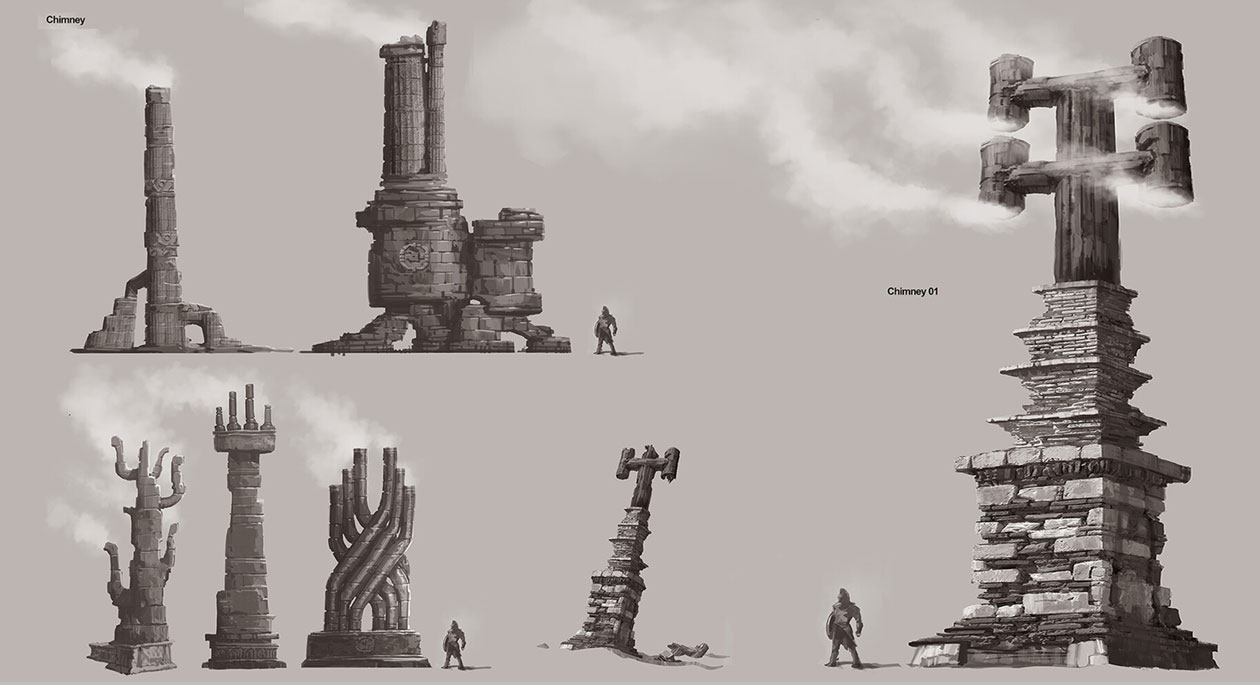 Hephaistos Region Chimney Art from Immortals Fenyx Rising