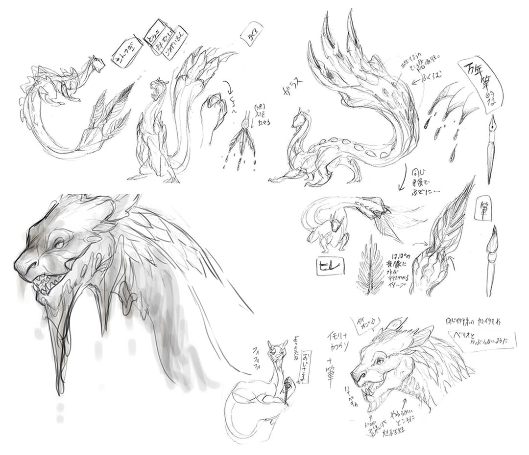 Almudron Rough Sketches from Monster Hunter Rise