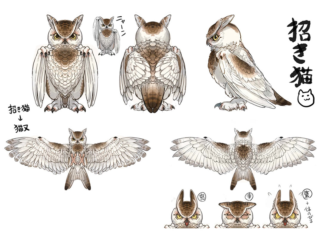 Cohoot Early Design from Monster Hunter Rise
