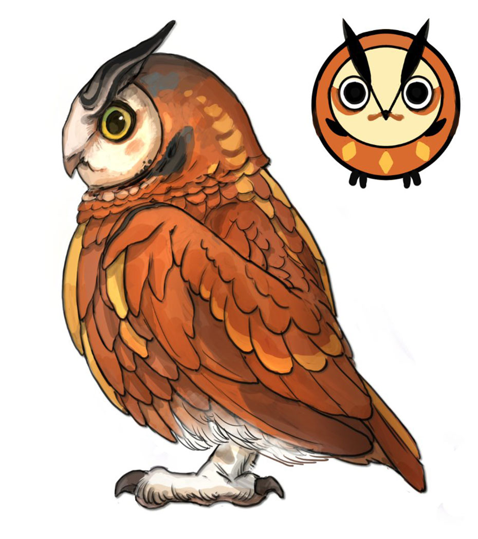 Cohoot Side Concept Art from Monster Hunter Rise